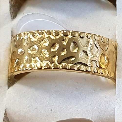 Stainless steel ring, gold 3