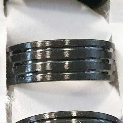 Anillo de acero inoxidable, negro 3