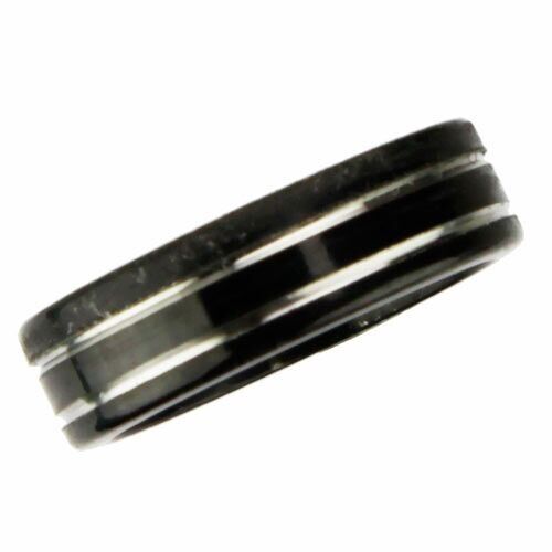 Edelstahlring, Schwarz-Silber 1