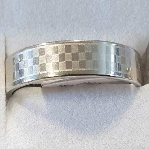 Stainless steel ring, silver 6