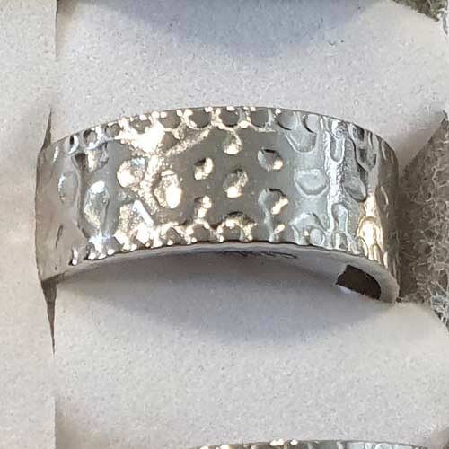 Stainless steel ring, silver 11