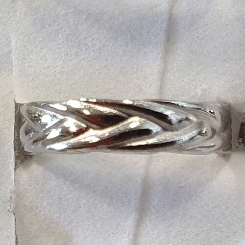 Stainless steel ring, silver 13
