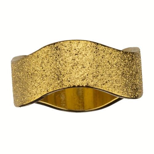 Trendiger Edelstahlring Sand, KC Gold