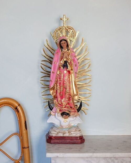 Statue Vierge Guadalupe 50cm - Rose