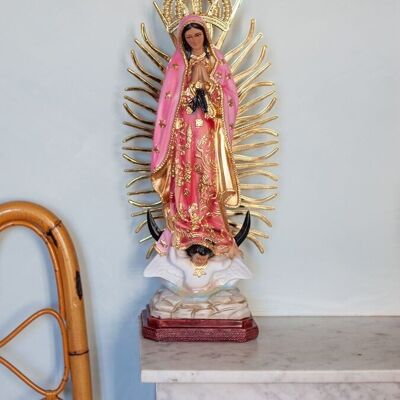Virgin Guadalupe Statue 50cm - Pink