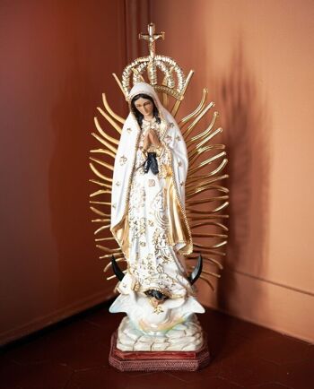 Statue Vierge de Guadalupe 50cm - Blanc 2