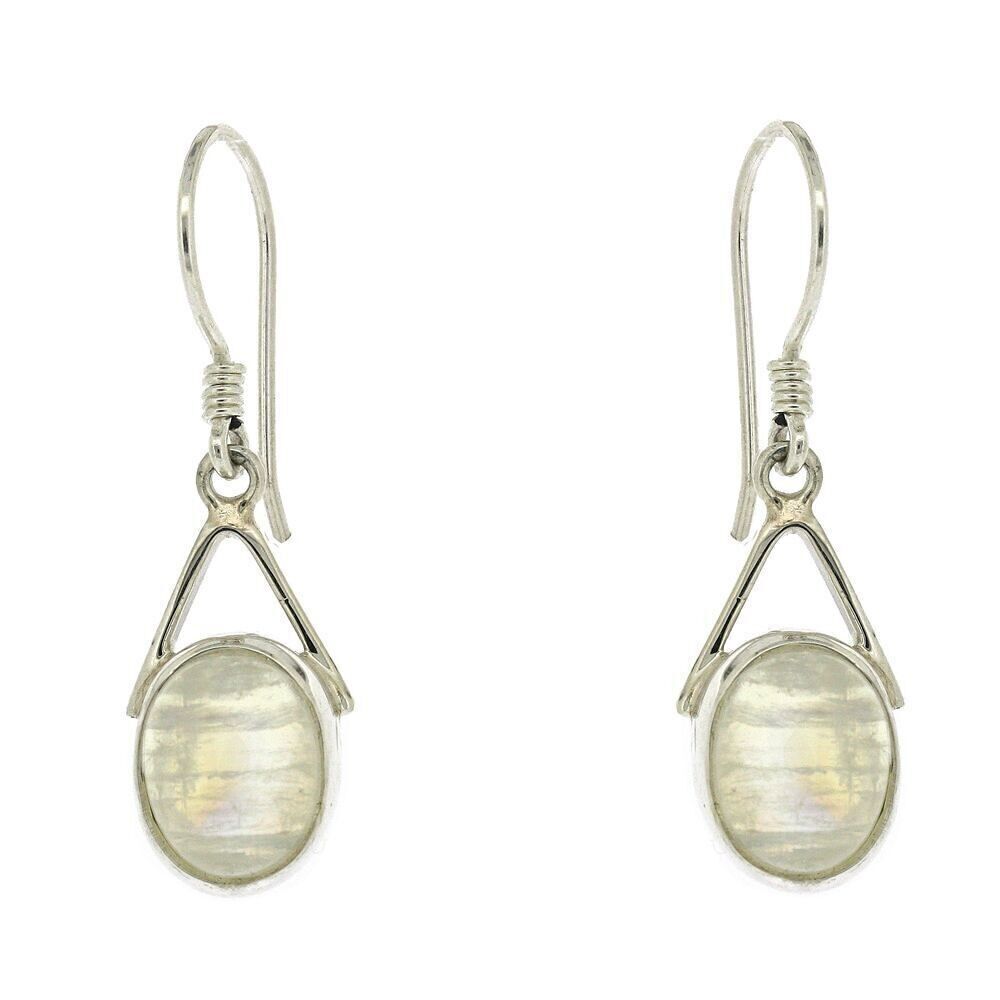 Moonstone 'Rain' Oval Earrings and Presentation Box