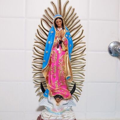 Estatua Virgen Guadalupe 50cm - Azul