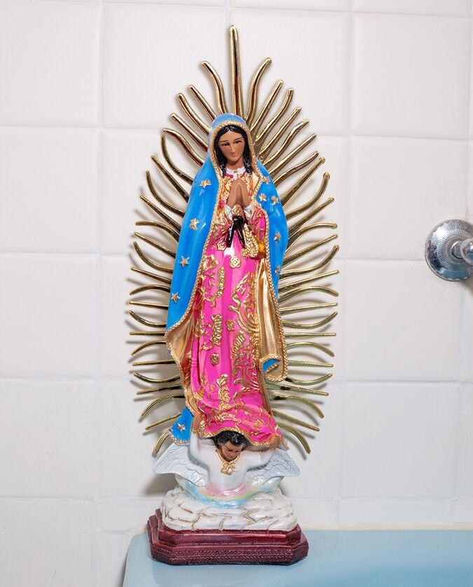 Statue Vierge Guadalupe 50cm - Bleu