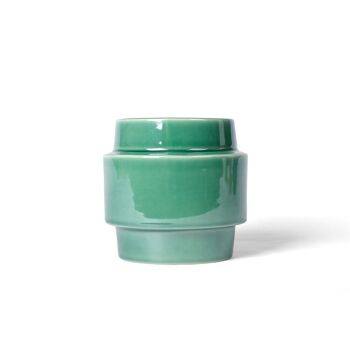 Lot de 2 pots de fleurs en grès vert et bleu CA0109NENW1414 4