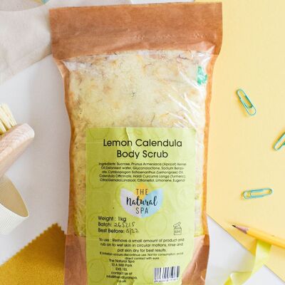 Lemon Calendula Body Scrub 1kg Bag - Vegan