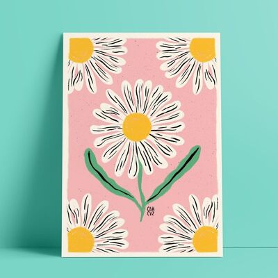 “Marguerite” poster | flowers, pastel colors, softness