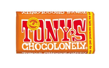 Tony'S Chocolonely - Chocolat au lait belge aux éclats de caramel et sel de mer 180 1
