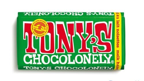 Tony'S Chocolonely - Chocolat au lait belge aux noisettes 180g
