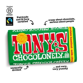 Tony'S Chocolonely - Chocolat au lait belge aux noisettes 180g 3