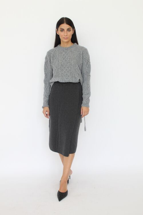 Cashmere blend wrap skirt - Allegra