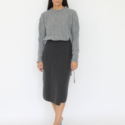 Cashmere blend wrap skirt - Allegra