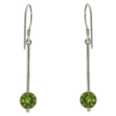 Peridot Long Drop Earrings and Presentation Box