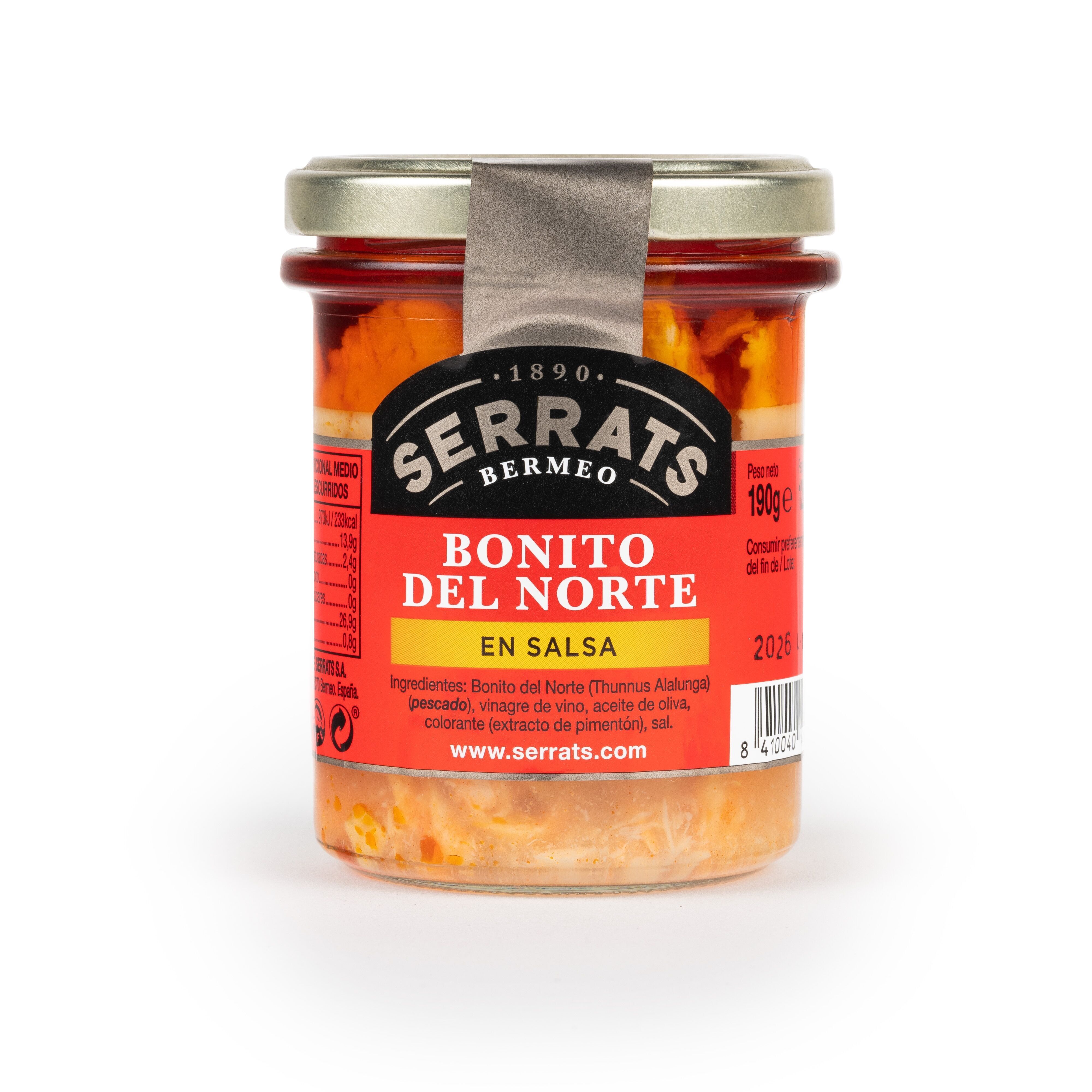 Tonno del Nord in salsa - vasetto da 190g - Conservas Serrats