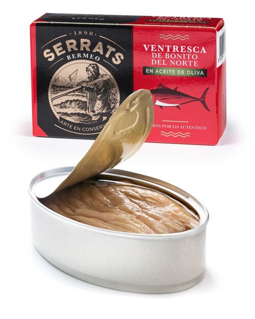 Ventresca de Bonito del Norte en aceite de oliva - Lata 115g - Conservas Serrats