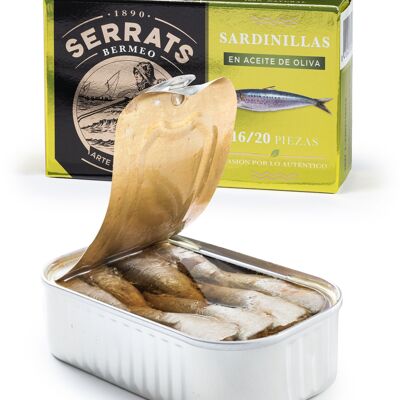 Sardine all'olio d'oliva - 16/20 pezzi - Lattina da 115 g - Conservas Serrats