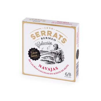 Navajas des Rias galiciennes à l'huile d'olive "Edition Limitée" - 6/8 pièces - Boîte 110g - Conservas Serrats 2