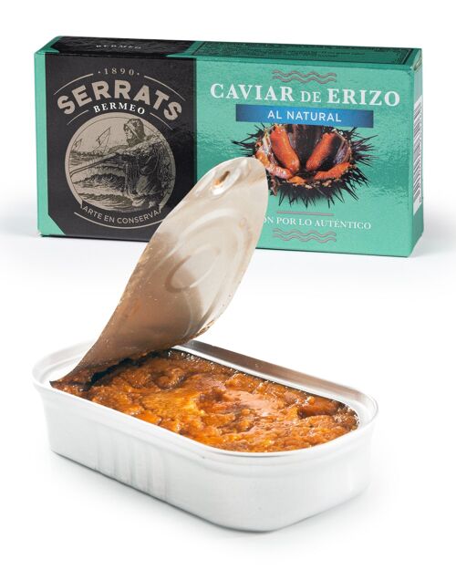 Huevas de Erizo de Mar al natural - Lata 50g - Conservas Serrats