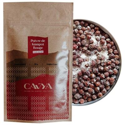 Fresh Red Kampot Pepper with PGI salt