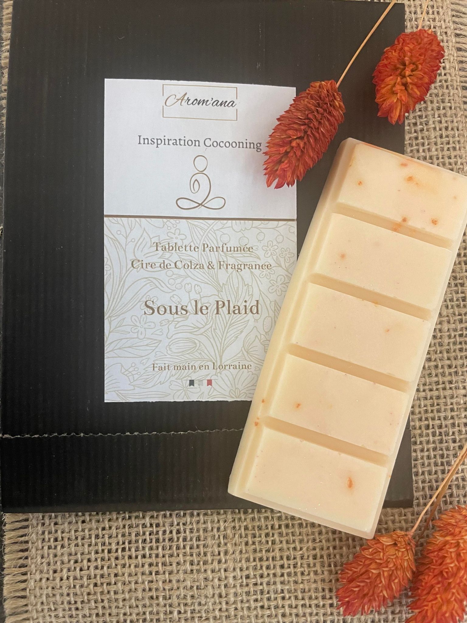 Parfümierte Tablette unter dem Plaid