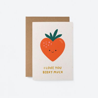 Te amo mucho Berry - Amor Tarjetas de felicitación