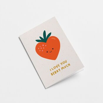 Je t'aime beaucoup Berry - Amour Carte de vœux 2