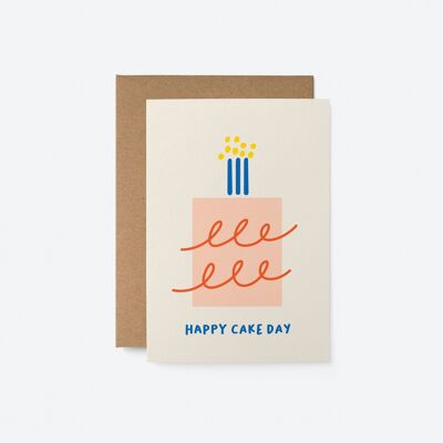 Happy Cake Day - Carte de voeux d'anniversaire