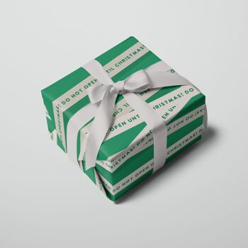 Feuille d'emballage cadeau jusqu'à Noël | Papier d'emballage | Vert 2