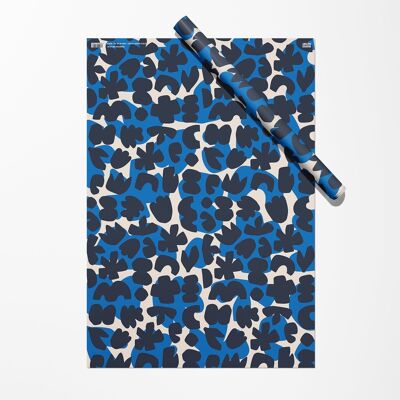 Wildflowers Gift Wrap Sheet | Wrapping Paper | Blue