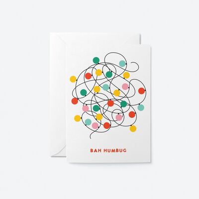 Bah Humbug - Carte de voeux de Noël