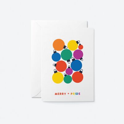 Joyeux + Fierté - Carte de voeux de Noël