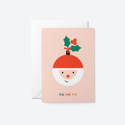 Ho ho ho - Frohe Weihnachten - Grußkarte