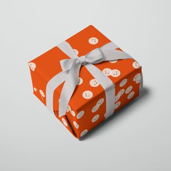 Feuille d'emballage cadeau Smiles | Papier d'emballage | Papier artisanal | Rouge 2
