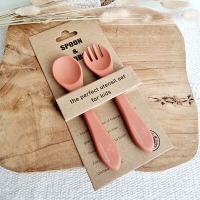 Silicone Spoon and Fork - Rust