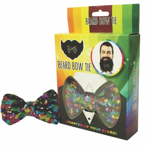 Beard Bow Tie Rainbow - Halloween, Gay Pride, Novelty Gifts