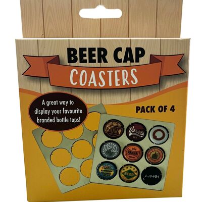 Beer Bottle Cap Coasters - Novelty Gifts for Men, Reusable