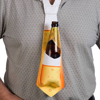 Cravate à bière – Cadeaux pour hommes, été, plage, fournitures de fête 3