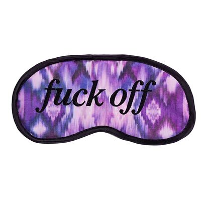 Fuck off Purple Patterned Sleeping Mask - Masque, Rude, Été