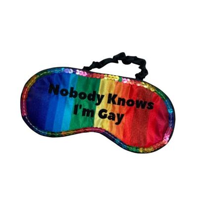 Nadie sabe que soy gay máscara para dormir - Orgullo, LGBTQ+ Navidad - Regalos novedosos