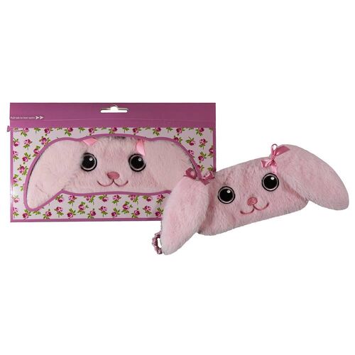 Pink Bunny Eye Mask - Travel accessories, sleeping Mask - Novelty Gifts