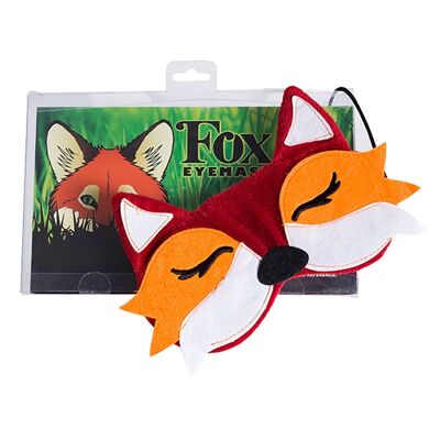 Máscara de ojos de zorro de felpa - máscara para dormir, ojo, máscara, cama - regalos novedosos