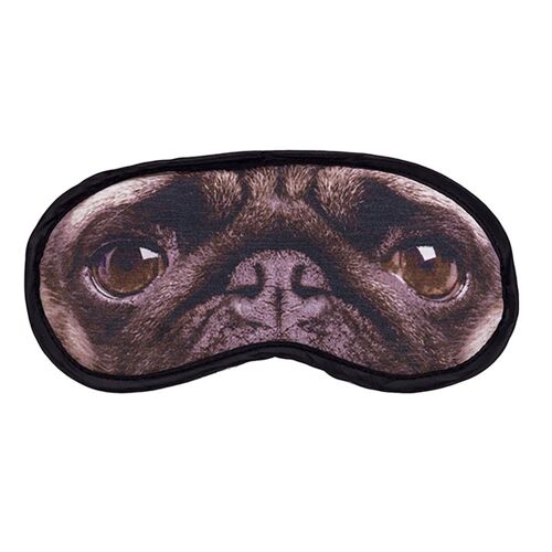 Pug Print Sleeping Mask - Travel Accessories - Novelty Gifts