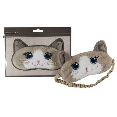 Stoffpuppen-Katze-Gesichtsmaske – Schlafmaske, Reisezubehör – Neuheitsgeschenke