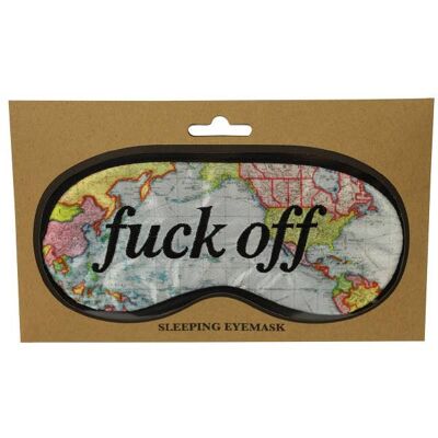 Schlafmaske Fuck Off – Weltkarte – Neuheitsgeschenke