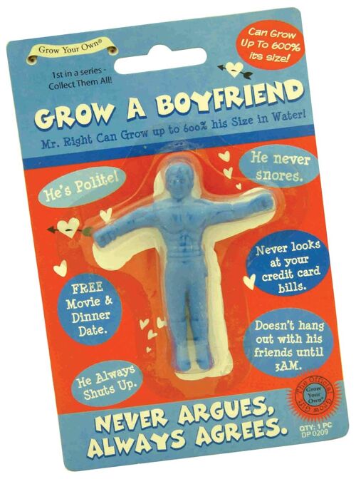 Grow A Boyfriend - Novelty Gifts, Stocking Stuffer/Filler